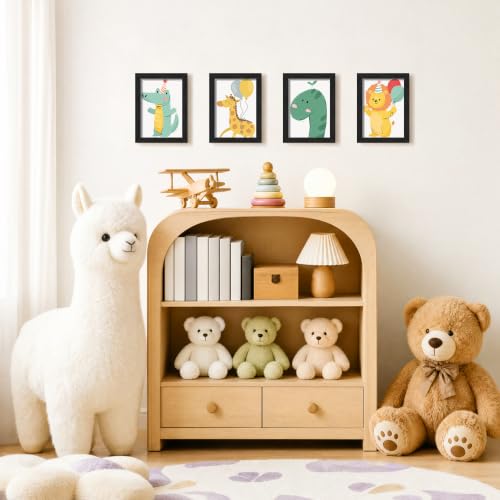 Image of 5x7 Picture Frame Set of 2, Solid Wood Frames, Black Woodgrain