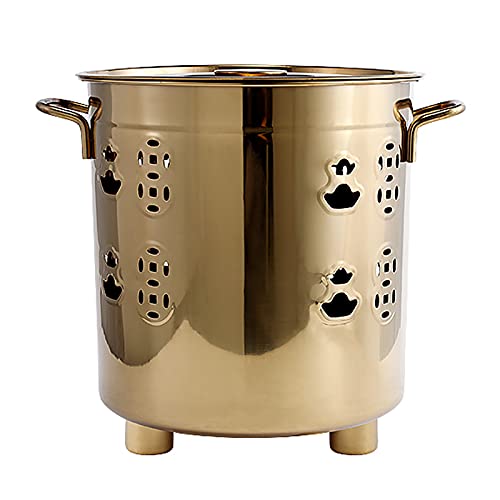 RongJian Mülleimer aus Edelstahl, tragbare Verbrennungsanlage, Müllreinigung im Hinterhof, kann zum Verbrennen von heruntergefallenen Blättern und Ästen verwendet Werden