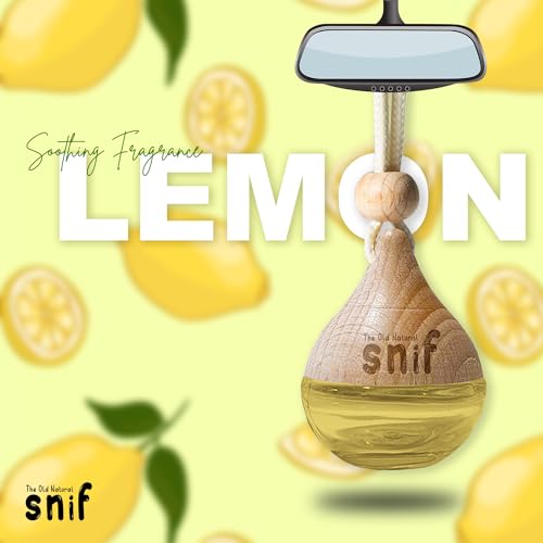 Image of Snif Car Perfume With Essential Oils | Car Perfumes Diffuser With 15ml Refill Pack | Car Fresheners Long Lasting | Car Air Freshener (Pack Of 1, 20ml) (Lemon Grass)