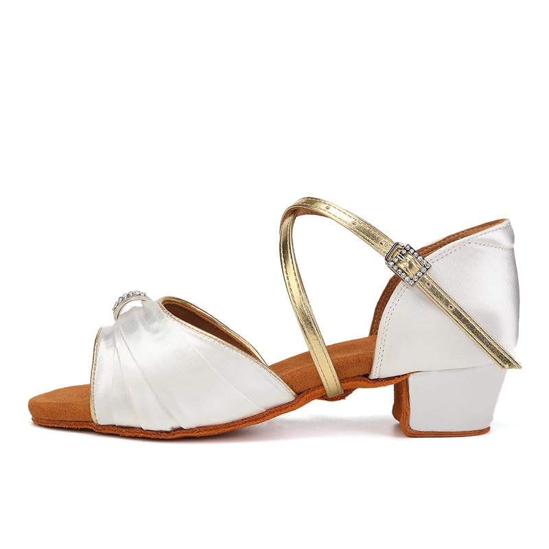 TINRYMX Girls Latin Dance Shoes Ballroom Salsa Tango Professional Performance Practice Dancing Shoes,Model-EM1030