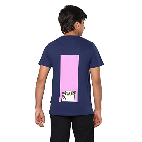 Image of TeenTrums Teenagers Boys Tshirt 100% Cotton Casual Wear Round Neck Half Sleeve Cool Graphic Printed T-Shirt for Boys