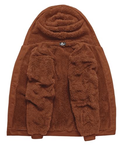 Image of SCODI Hoodies for Men Heavyweight Fleece Sweatshirt - Full Zip Up Thick Sherpa Lined Hooded Sweatshirts