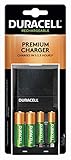 Duracell - Ion Speed 4000 Battery Charger - with 2 AA and 2 AAA Batteries - charger for AA and AAA batteries