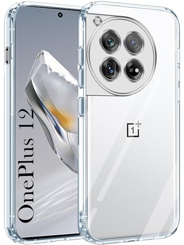 Image of Jkobi Back Case Cover for OnePlus 12 5G (Shockproof Case with Clear Silicone | Camera Protection | Soft and Flexible | Transparent)