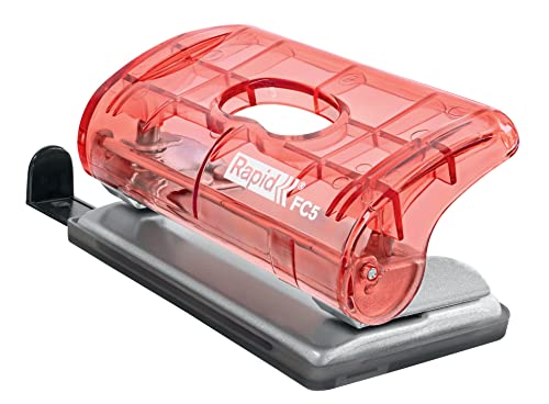 Esselte Perforadora de Papel de 2 Orificios, Taladradora con Capacidad Hasta 10 Hojas, Compacta, Hogar, Escuela y Oficina, Gama Colour'Breeze, Amarillo Coral, 5001333