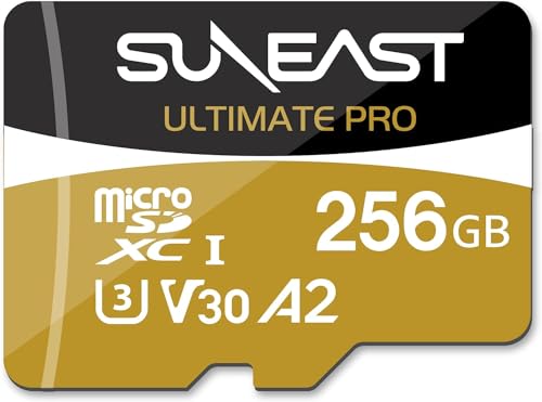 SUNEAST microSD 256GB ǎő180MB/s ő130MB/s microSDXC UHS-I DDR200[h A2 U3 V30 Class10 }CNSDJ[h HD 4K rfI^ Gopro ANVJ 