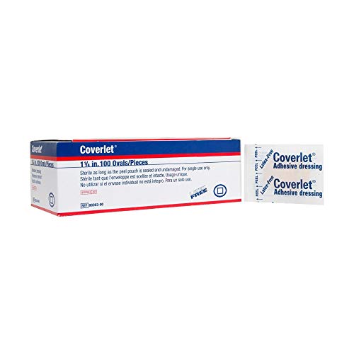BSN Medical/Jobst 00303 Coverlet Fabric Spot Adhesive Bandage latex-free Oval 1.25 inch Size