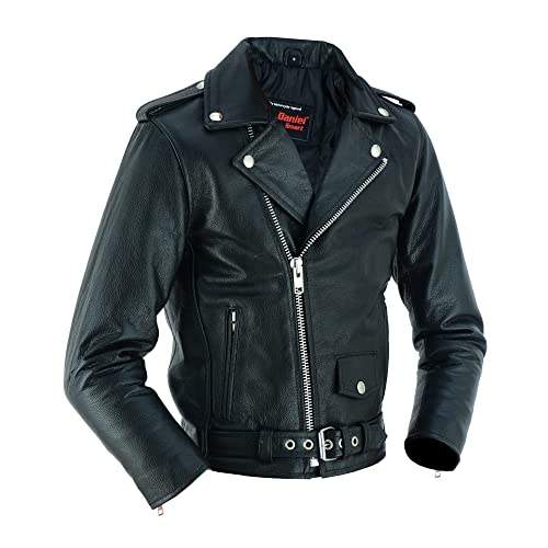 Daniel Smart Kid’s leather Jacket - Premium Leather Material Kid’s Jacket with Unique Plain Sides Design and Multiple Pockets