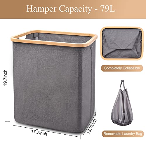 Guofa GF007 Laundry Basket With Removable Bag- 79L Foldable Laundry Hamper thumb #4