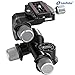 LEOFOTO GW-01 Geared 3-Way Ball Head with Arca Swiss Compatible Plate