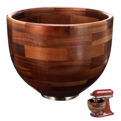Tazón de madera para KitchenAid 5QT Acacia natural miniatura 1