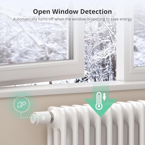SONOFF Smart Heizkörperthermostat TRVZB, Smart Heizungsthermostat mit App-Funktion, Zigbee...