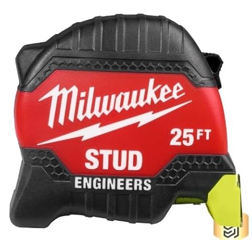 Milwaukee Electric - 25フィート スタッド巻き尺 エンジニアースケール付き