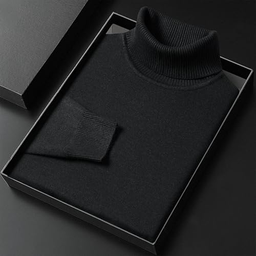 High Neck Sweater Men Long Sleeve Slim Fit Pullover Sweater Winter Warm Basic Sweaters4