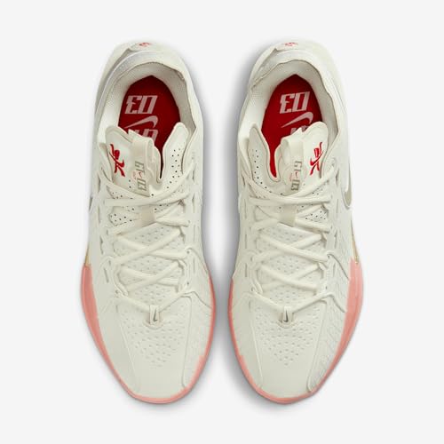 Image of Nike G.T. Cut 3 Basketball Shoes (DV2913-005, Sea Glass /Metallic Gold /University Red /Oil Green) Size 5
