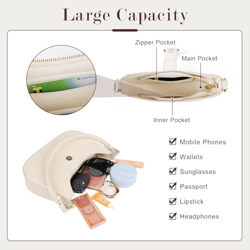 Genuine Leather Shoulder Bag, Purses for Women Hobo Bag Women's Crossbody Handbags with Removable Straps4