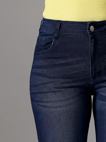 Image of Miss Chase A+ Women's Bootcut High Rise Regular Length Stretchable Denim Jeans