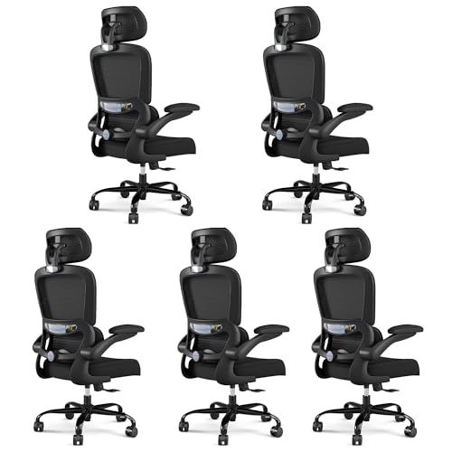 Image of TRALT Office Chair Ergonomic Desk Chair, 330 LBS Home Mesh Office Desk Chairs with Wheels, Comfortable Gaming Chairs (Full Green) (5, Black)