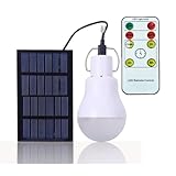 Bombilla solar portátil para exteriores Lámpara solar recargable Luces para el hogar Patio Parasol Gallinero Casa de mascotas Balcón Apagón de emergencia Sensor de luz Control remoto Regulable