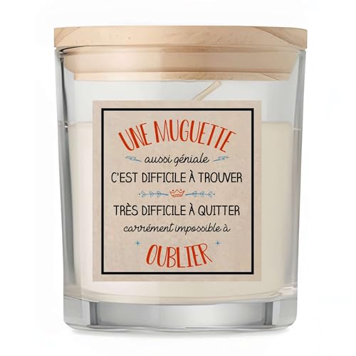 Bougie Muguette aussi Géniale | Candle | Idée Cadeau Anniversaire Famille Travail Départ Collègue Retraite Noël