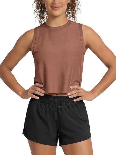 Image of ODODOS Women's Performance Tank Ultra Soft odSTRATUM Tech Sleeveless Tee Shirts High Crew Neck Pullover Top