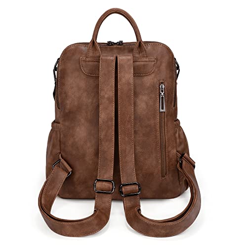 Image of UTO Women Backpack Purse Leather Vegan Ladies Fashion Designer Rucksack Convertible Travel Shoulder Bag with Tassel