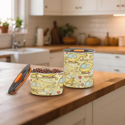 Contenedor de Almacenamiento para Café Amarillo de Acero Inoxidable miniatura 7