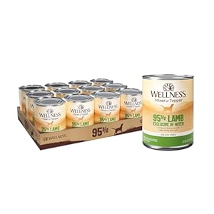 Wellness 95% Lamb Natural Wet Grain Free Canned Dog Food, 13.2-Ounce Can (Pack of 12)