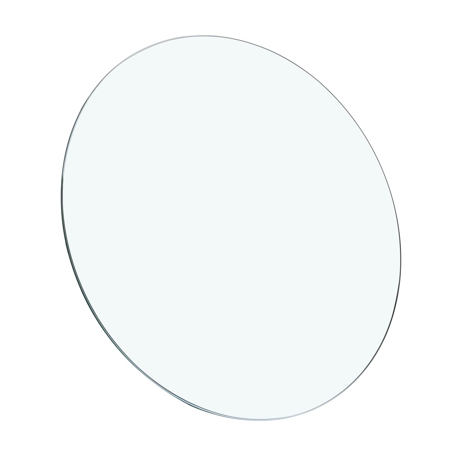 Tempered Glass Round Table Top 35.4 Inch Diameter, 3/8 Inch Thick, Heavy-Duty Safety Glass Circle for Dining Table, Desk, Patio Base Replacement-Clear