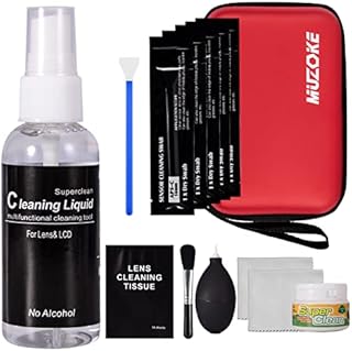 MUZOKE Professional Camera Cleaning Kit, Screen Cleaner Latop Computer Cleaning kit Suitable for Laptop Screen Camera Lens Sensor TV Screen Audio and Video Lens Cleaning 8 in 1, PC Keyboard Cleaner