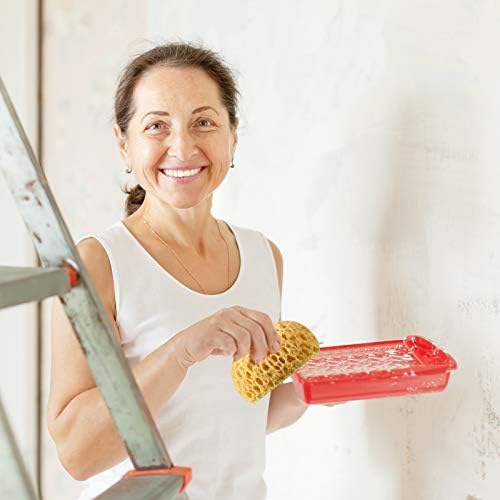 Patelai 2 Count Cellulose Texture Sponge, 2 Pieces, Specialty Shaped, Ergonomic Design, For Walls, Ceilings, Wood, Painting, Texturing