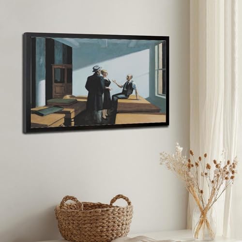 Affiches sur toile Edward Hopper tableau de décoration murale salon et cadre suspendu - 3