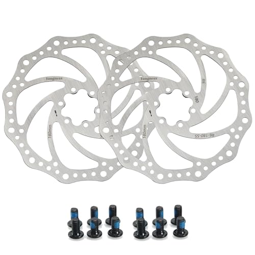 Yongness Disco Freno Bicicletta Confezione da 2 con 12 Viti
