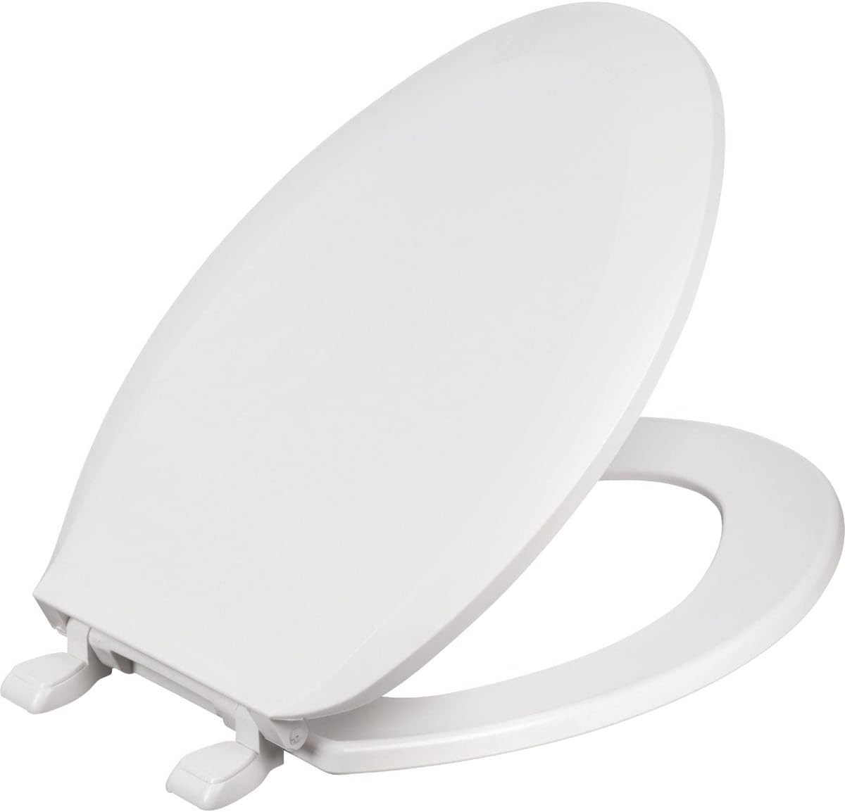 Mansfield Elongated Closed Front White Plastic Standard Toilet Seat - 1 Each