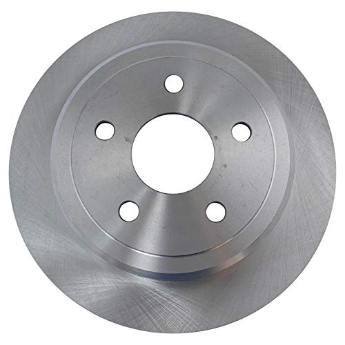Image of TRQ Rear Brake Pad and Rotor Set Semi Metallic Solid Rotors | For 2006-2010 Jeep Commander 2005-2010 Grand Cherokee