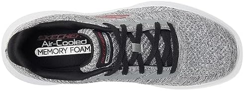 Skechers Men's Skech-Lite Pro Faregrove Oxford, Gray/Red, 6.5 | Image 1