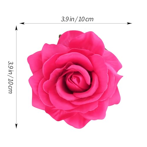Atoden Broche Flor Hot Pink para Pelo miniatura 6