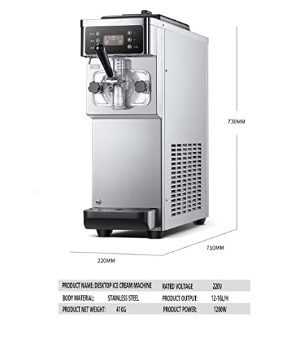 ATAAY Kommerzielle Eismaschine, 16 l/h automatischer Chargen-Gefrierschrank, schnelle Produktion, schnelles Einfrieren mit einem klick, 1200 W professionelle Eismaschine. Für Geschäfte – Bild 6