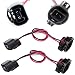 iJDMTOY (2) 5202 H16 Extension Wire Harness Sockets For Headlights, Fog Lights Retrofit Work Use