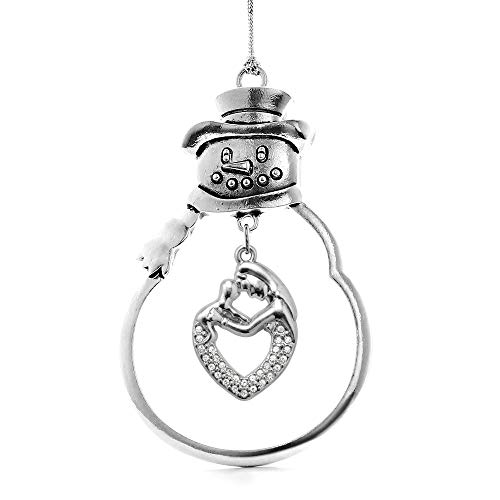 Inspired Silver - Mother and Child - Silver Christmas Ornament - Unique Charm Christmas Tree Ornament - Snowman Hanging Decoration