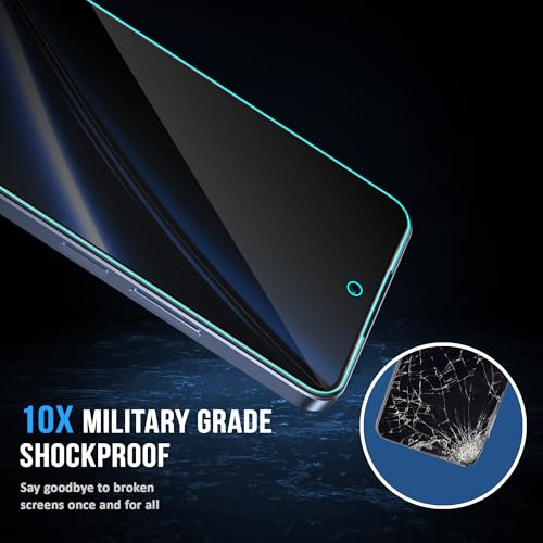 Image of ArmourPro Privacy Tempered Glass Screen Protector Compatible for Realme Narzo 80X, Narzo 70X and Narzo 60X (6.72 Inch) with Edge to Edge Coverage and Easy Installation kit (Pack of 2)