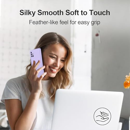 Image of DIZORO Liquid Silicone Soft Back Cover Case Designed for Samsung Galaxy M51 (Purple)