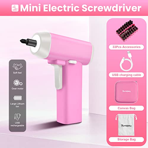 Mini Akkuschrauber Set 36pcs 3,6V 1500mAh 5Nm - Elektronischer Schraubenzieher Lithium Akku USB Ladekabel LED Licht… – Bild 5