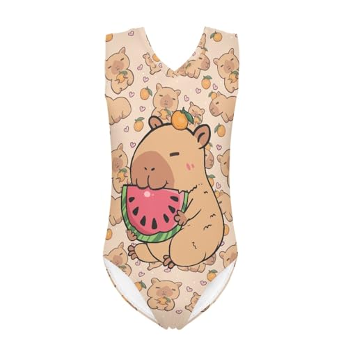 Image of INSTANTARTS Gymnastics Leotards Girl Dinosaur Dancewear Activewear Quick Dry