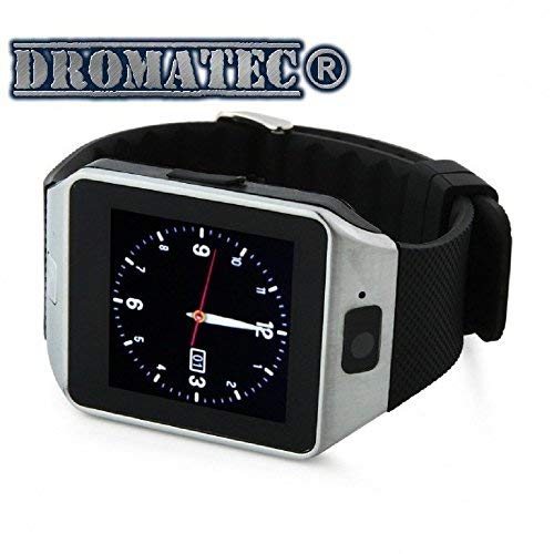 DROMATEC® SW09 SILVER Smartwatch Connected Watch GSM 2G Bluetooth Camera Pedometer Sleep Mode for Android and Iphone IOS Pedometer Définitions de pedometer nom an instrument for estimating the distanc