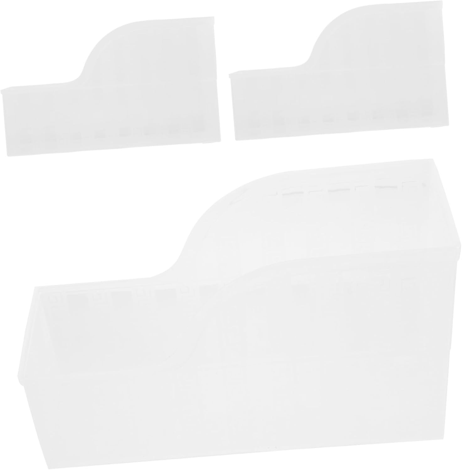 SEWACC 3pcs Plastic Storage Bins Paper Clips Dispenser Shelves Book Shelf Organizer for File Organizer Office File Folders Desktop Organizer Book Bins for Classroom Desktop Desk Pp