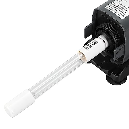 Image of AQUANEAT Aquarium Filter 5W with Spare UV Bulb Green Water Killer Submersible Pump Filter 132 GPH for 75 Gallon Fish Tank (5W)