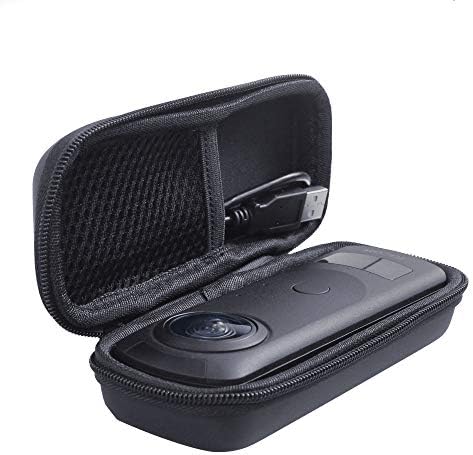 TIUIHU Hard Case for for Ricoh Theta Z1 360 Degree Camera Including Strap Carabiner and Storage Bag - Travel Essential (Black)