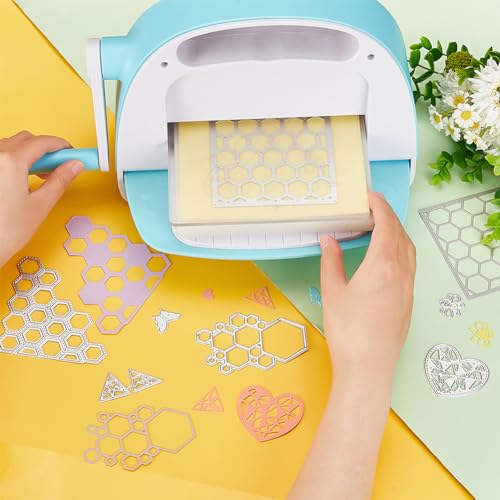 Infunly 3Pcs/Set Hexagon Frame Die Cuts Honeycomb Net Cutting Dies Geometry Netting Background Die Cuts Metal Embossing Stencils For Christmas Card Scrapbooking Diy Craft Album Paper Decor thumb #2
