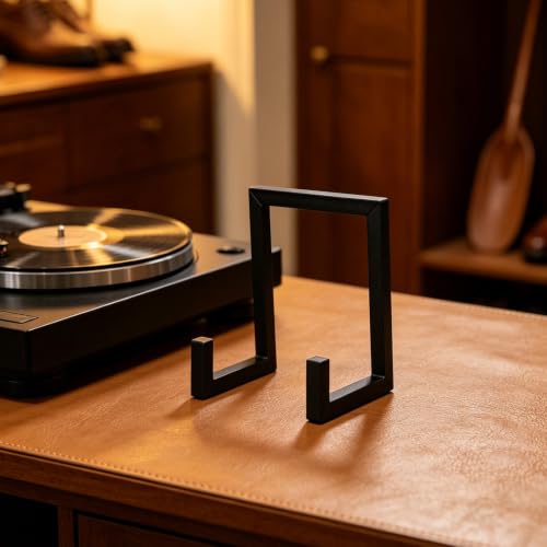 Présentoir de table pour disques vinyles support rangement métal noir collection CD